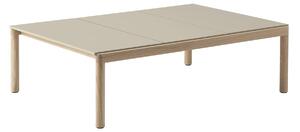 Muuto - Couple Coffee Table / 120 x 84 x 35 cm - 3 Plain - Sand/Oak - Soffbord - Sylvain Willenz - Träfärgad - Glas/Trä