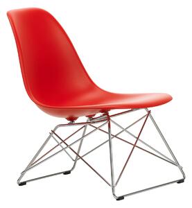 Vitra - Eames RE Plastic Side Chair LSR 03 Poppy Red, Chromed Base - Fåtöljer - Charles & Ray Eames - Röd - Metall/Plast