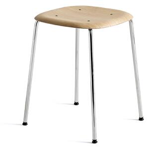 HAY - Soft Edge 70 Water Based Lacq Oak Chrome Base - Pallar - Iskos-Berlin - Träfärgad - Metall/Trä
