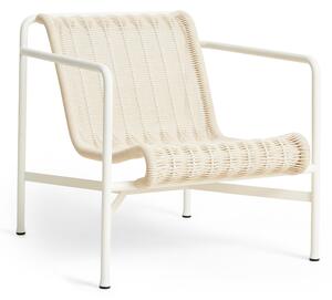 HAY - Palissade cord låg loungestol - Cream white powder coated steel - Fåtöljer utomhus - Ronan & Erwan Bouroullec - Metall