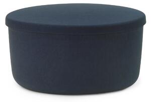 Normann Copenhagen - Hide Storage Pouf Large - Steel Blue - Sittpuffar - Simon Legald - Blå - Plast