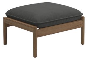 Gloster - Saranac Ottoman - Fabric Grade B - Blend Coal - Utomhuspallar och puffar - Mark Gabbertas - Träfärgad,Grå