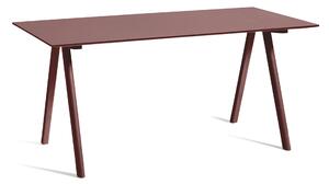 HAY - CPH10 2.0 Desk Bordeaux Lacquered Oak Frame L160 X W80 X H74 Burgundy Linoleum Top Bordeaux Lacquered Edge - Skrivbord - Ronan & Erwan Bouroullec - Röd - Trä