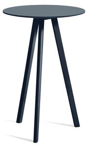 HAY - CPH20 2.0 High Table Deep Blue Lacquered Oak Frame Ø70 X H105 Smokey Blue Linoleum Top Deep Blue Lacquered Edge - Barbord - Ronan & Erwan Bouroullec - Blå - Trä