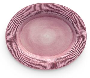 Mateus - Stripes Fat 35x30 cm Rosa - Mattallrikar - Rosa