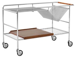 &Tradition - Alima Trolley NDS1 Chrome / Lacquered Walnut - Serveringsvagnar - Note Design Studio - Träfärgad - Metall/Trä