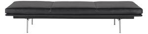 Muuto - Outline Daybed / Polished Aluminium Base Refine Leather Black - Dagbäddar - Anderssen & Voll - Svart