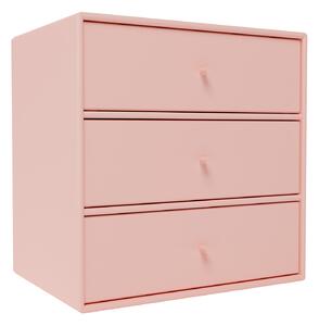 Montana - Montana Mini 1007 - Module With Three Drawers - Ruby - Hyllor & Hyllsystem - Peter J. Lassen - Rosa - MDF