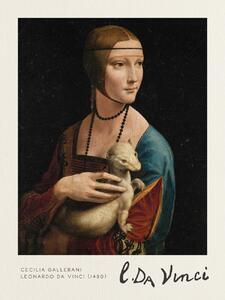 Konsttryck Cecilia Gallerani (The Lady with an Ermine) - Leonardo Da Vinci, (30 x 40 cm)