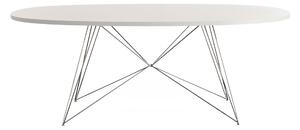 Magis - XZ3 Oval Krom/Vit - Matbord - Silver,Vit - MDF/Metall
