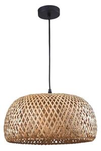 Ljuskrona med textilsladd KORFU 1xE27/20W/230V diameter 38 cm bambu