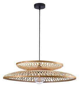 Ljuskrona med textilsladd BALI 1xE27/20W/230V diameter 60 cm bambu