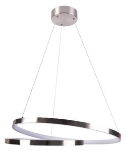 LED ljuskrona med textilsladd ZEFIRA LED/40W/230V 4000K diameter 50 cm krom