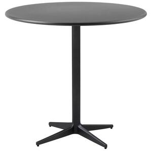Cane-line - Drop Cafe Table Ø80 - Trädgårdsbord - Frame: Lava Grey / Tabletop: Lava Grey - Ø: 80 x H: 73 cm