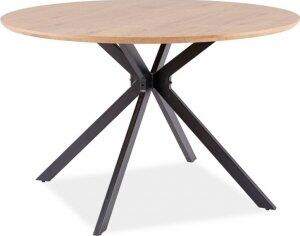 Aster matbord 120 cm - Ek/svart - Ovala & Runda bord, Matbord, Bord