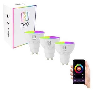 Immax NEO 07724C - KIT 3x LED RGB+CCT Ljusreglerad glödlampa GU10/6W/230V Wi-Fi Tuya