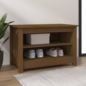 Skobänk honungsbrun 70x38x45,5 cm massiv furu