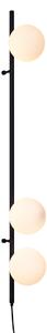 Design Vägglampa Svart med Matt Glas 3-ljus - Vertical
