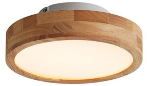 Skandinavisk taklampa trä 30 cm inkl. LED dimbar - Pecker