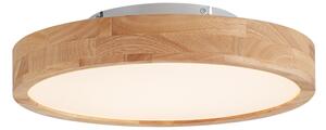 Skandinavisk taklampa trä 40cm inkl. LED dimbar - Pecker