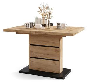 Utdragbart matbord PAOLO ek craft/svart