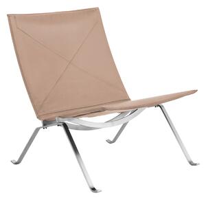 Fritz Hansen - PK22, Läder, Rustik - Fåtöljer - Poul Kjærholm - Brun - Läder/Metall