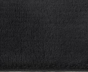 Tvättbar matta kort lugg 80x150 cm halkfri svart