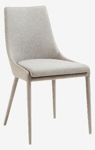 DANT stol ljusgrå textil 2-pack