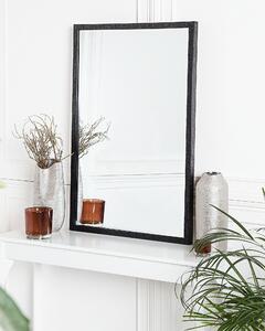 Väggmonterad Hängande Spegel Svart 60 x 90 cm Modern Samtida Vardagsrum Beliani
