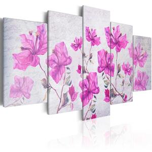 Canvas Tavla - Purple Flowers - 100x50