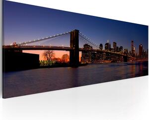 Canvas Tavla - Brooklyn Bridge - panorama - 120x40