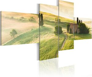 Canvas Tavla - The tranquillity of Tuscany - 100x45
