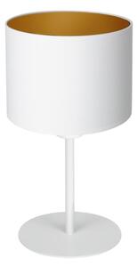 Bordslampa ARDEN 1xE27/60W/230V diameter 18 cm vit/gyllene