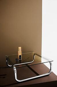 Lulu soffbord i glas och krom 80x80 cm