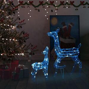 Juldekoration renfamilj akryl 160 LED blå