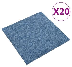 Textilplattor 20 st 5 m² 50x50 cm blå