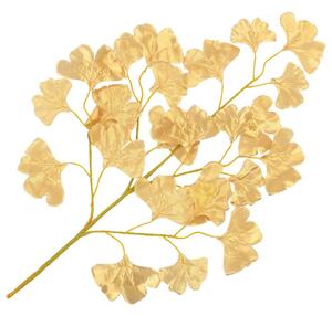 Konstgjorda blad ginkgo 10 st guld 65 cm