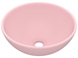 Lyxigt runt handfat matt rosa 32,5x14 cm keramik