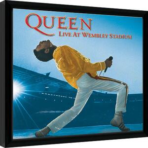 Inramad poster Queen - Live At Wembley