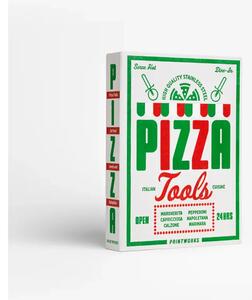 PRINTWORKS - The Essentials - Pizza Tools - Verktyg för bakning - Green / Red / White - 20 x 4,5 x 26,5 cm