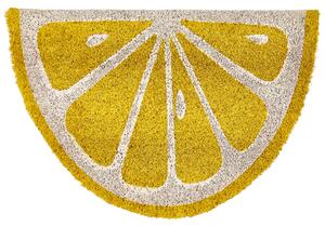 Dörrmatta Gul Natur Kokos PVC-baksida Halkskydd 40 x 60 cm Citronform Modern Inomhusdekoration Beliani