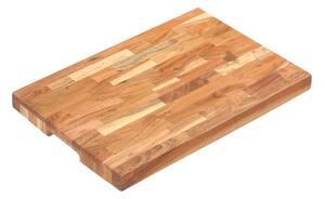 Skärbräda 50x35x4 cm massivt akaciaträ - Brun