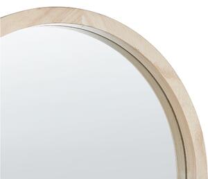 Stående Spegel Ljus Träram 43 x 170 cm med Hylla Modern Design Inramad Helkropp Beliani