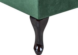 Höger soffgrupp Mörkgrön klädsel i sammet Svarta ben Förvaringsfack Puffad sittdyna Bolsterkudde Glam Retro Design Beliani