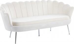 Kingsley 3-sits soffa i sammet - beige / krom