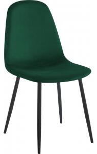 4 st Carisma stol - Mörkgrön sammet + Möbelvårdskit för textilier