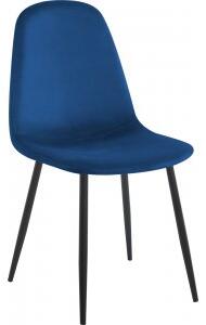 4 st Carisma stol i blå sammet/svart + Fläckborttagare för möbler