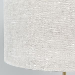 Mässingsbordslampa med grå skugga 35 cm - Kaso