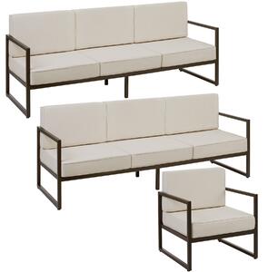TecTake GmbH 405820 loungeset comosa för 7 personer - brun/beige