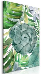 Canvas Tavla - Tropical Flora Vertical - 40x60